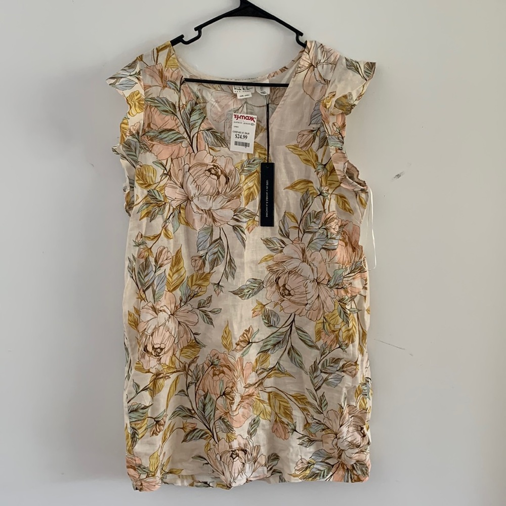 Nicole Miller floral linen dress
